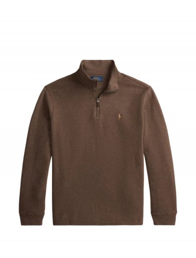 Half-zip cotton knitwear
