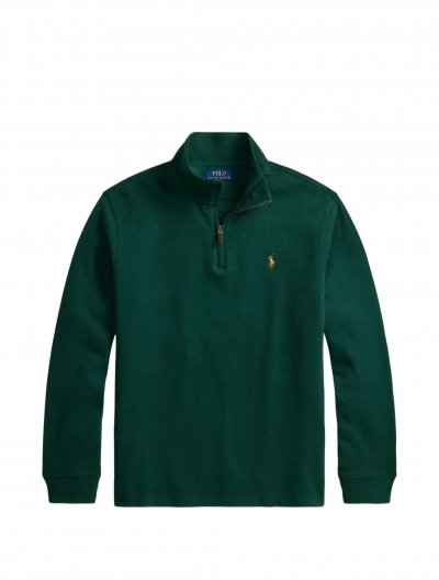 Half-zip cotton knitwear