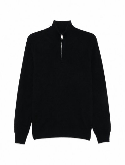 Half-zip cashmere/wool knitwear