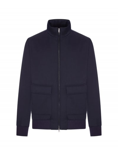 Fine wool bomber jacket