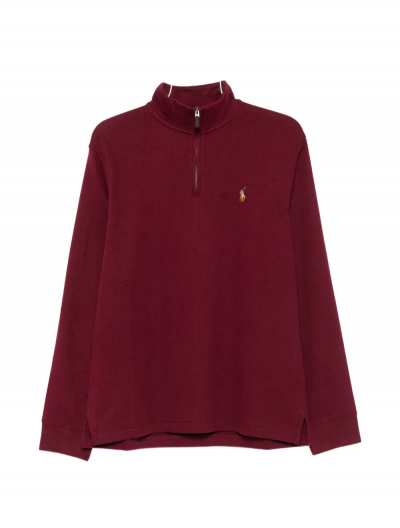 Half-zip cotton sweater