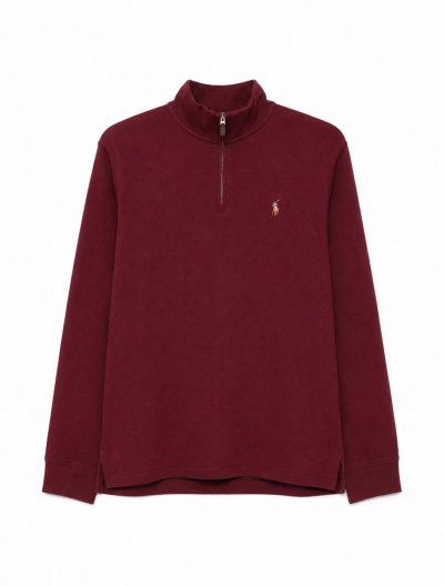 Half-zip cotton sweater