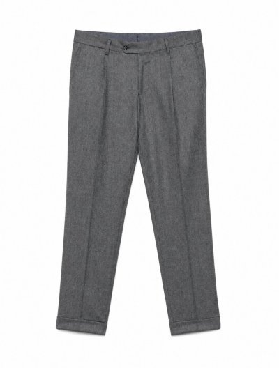 'Napoli' wool pants with a pleat