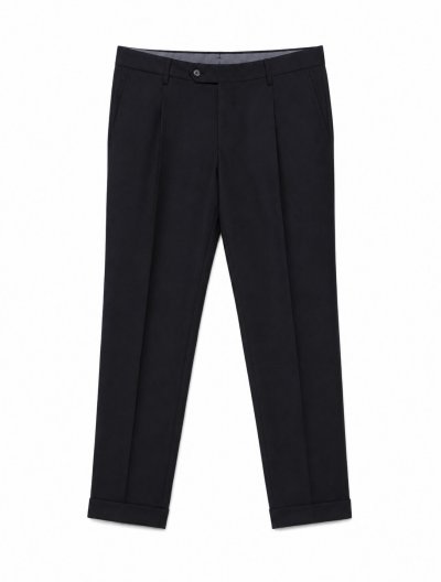 'Napoli' wool pants with a pleat