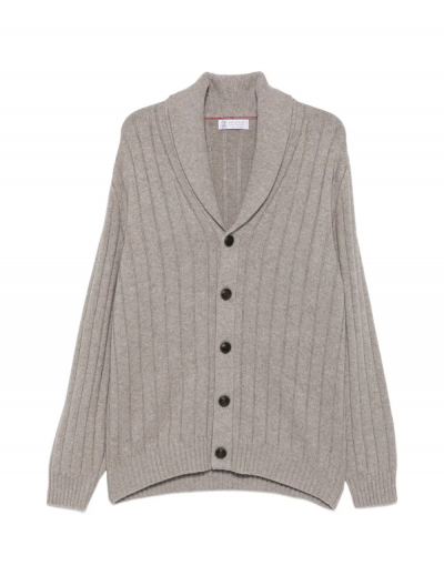 Cashmere ribbed cardigan
