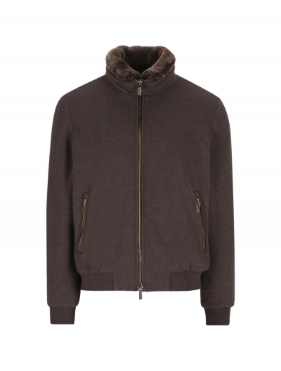 'Bellati-MRW' wool/cashmere bomber jacket