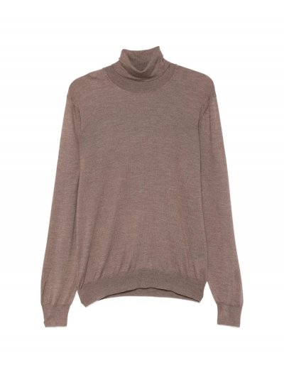Wool/silk rollneck sweater