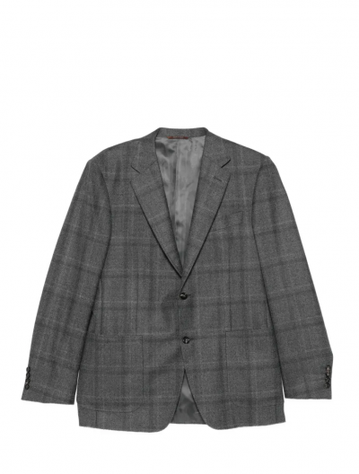 Checked wool jacket
