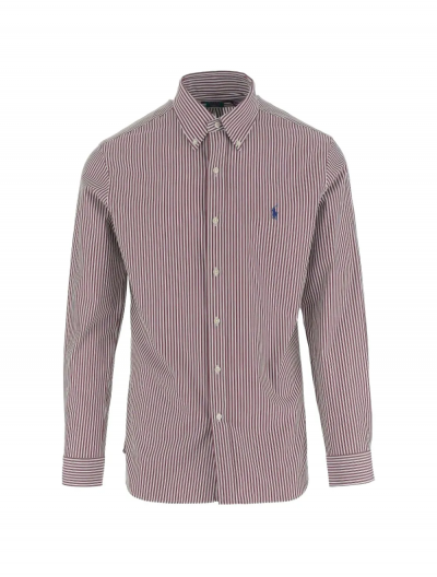 Stretch poplin striped shirt