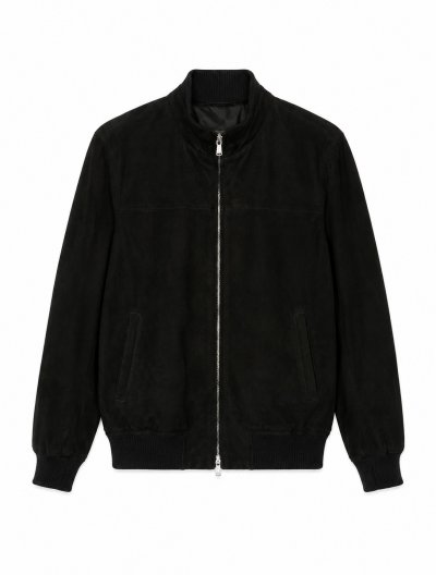 Suede bomber jacket