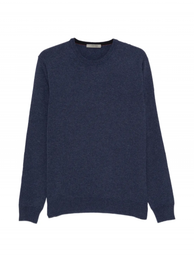 Wool/cashmere crew-neck knitwear