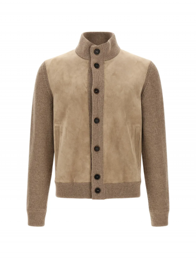 Κασμίρ/δερμάτινο jacket