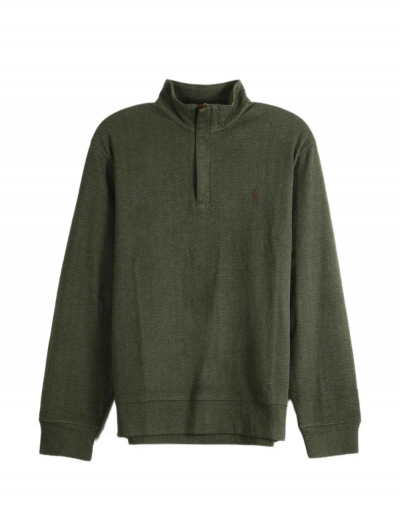 Half-zip cotton sweater