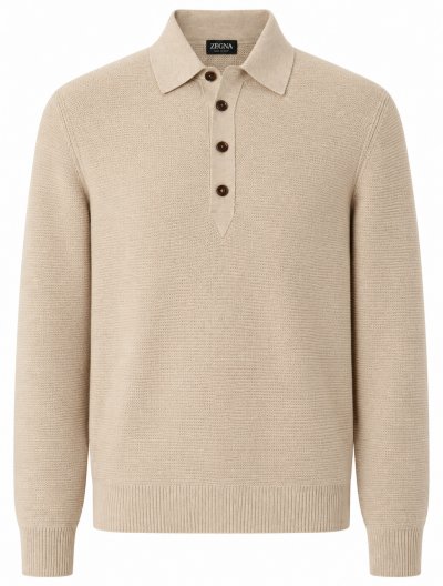 Cashmere polo shirt
