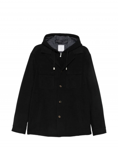 Wool hooded jacket