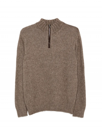 Half-zip wool blend knitwear
