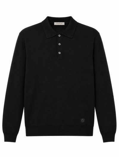 Μάλλινη polo μπλούζα