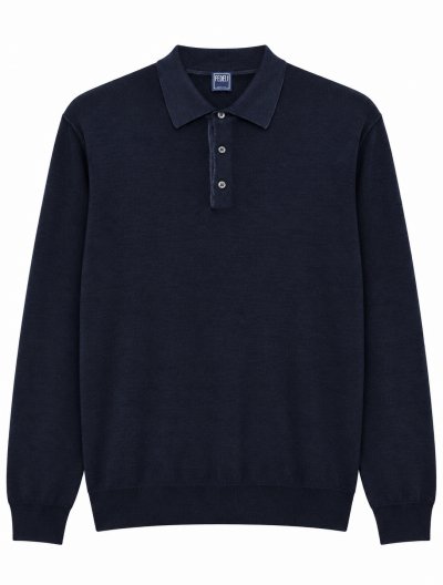 Wool polo shirt
