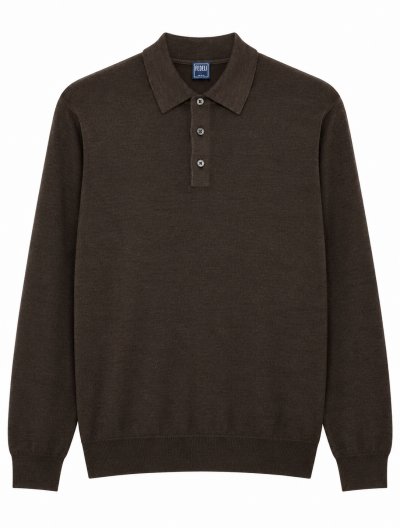 Μάλλινη polo μπλούζα