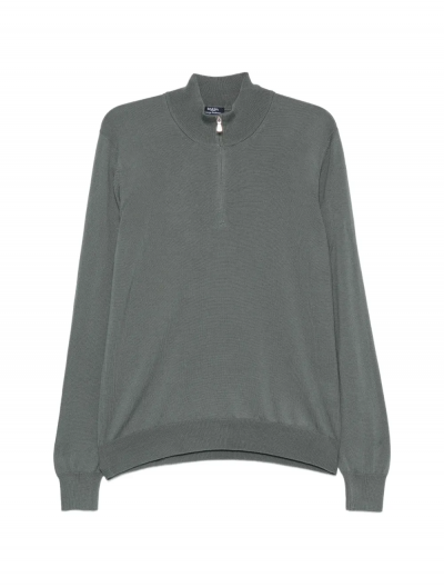 Half-zip wool knitwear