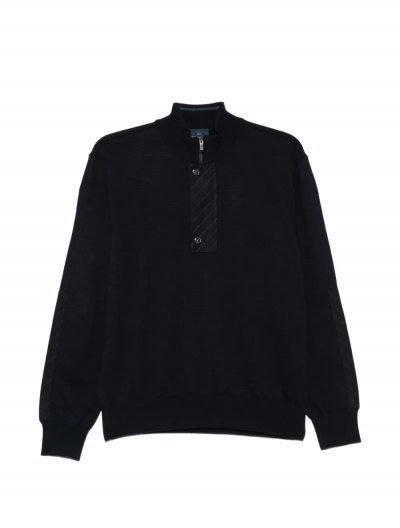 Half-zip wool knitwear