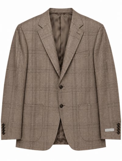 Wool/silk checked jacket