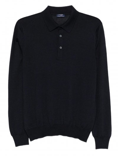 Wool/silk polo shirt