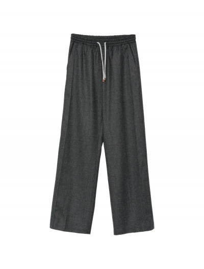 Drawsting wool pants