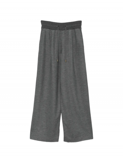 Drawsting wool pants