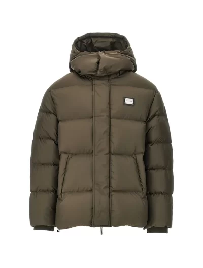 Hooded down jacket
