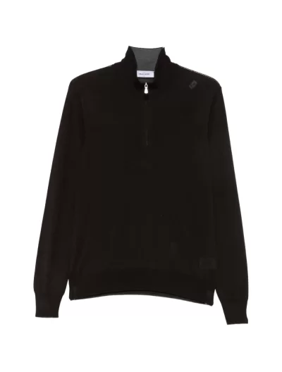 Half-zip wool knitwear