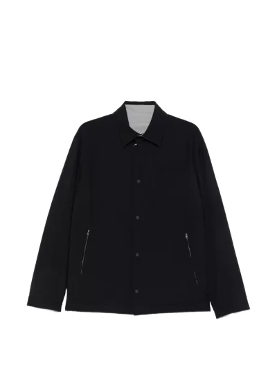 Reversible wool stretch jacket