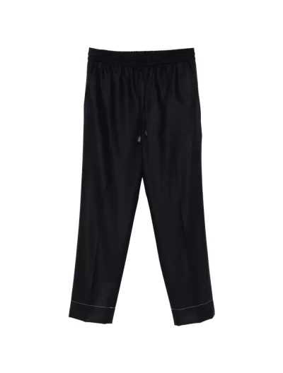 Drawsting wool pants