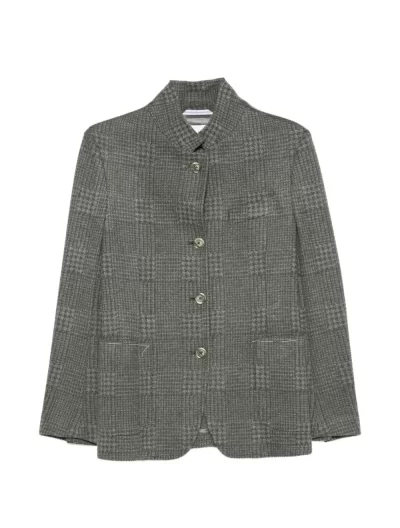 Cashmere checked jacket