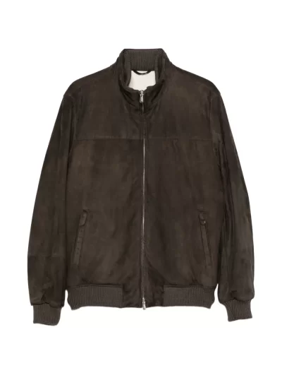 Suede bomber jacket