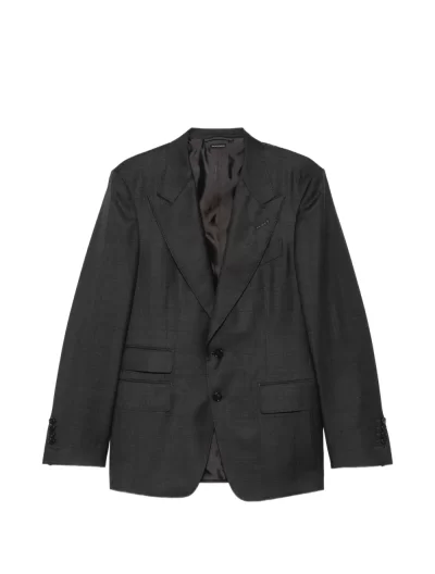 Checked wool suit
