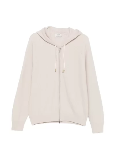 Wool/cashmere knit hoodie