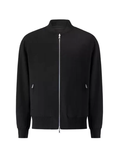 'Varsity' cashmere bomber jacket