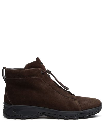 "Triple stitch" suede hi-top sneakers